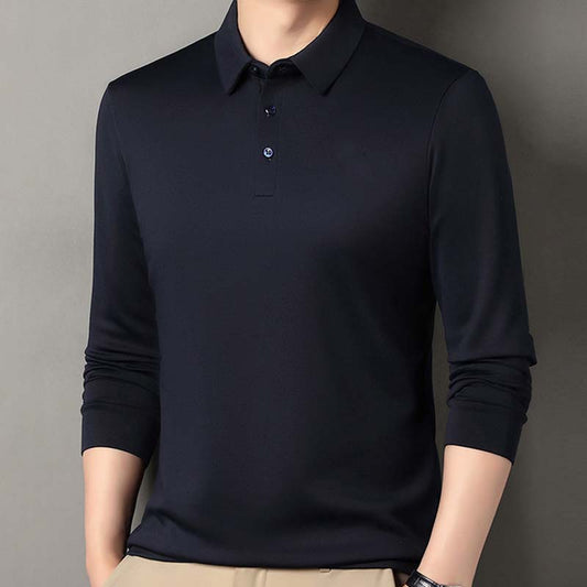 Men's Casual Long-Sleeve Lapel Top