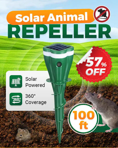 🌸Hot Sale 57% OFF☘️Solar Powered Waterproof Animal Repellent