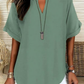 🌸Spring Sale 40% OFF👕Fashion Loose Solid Color Short Sleeve Top