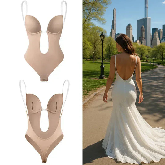❤️LAST DAY 50% OFF❤️Backless Body Shaper Bra - Seamless Lift & Tummy Control | Invisible Under Backless Dresses & Tops | UK Sizes