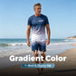 🌈👕 Men's Gradient Color 2-Piece Set – T-Shirt & Shorts, Breathable, Relaxed Fit 🩳
