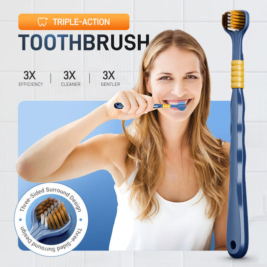 🔥2026 New Arrivals: 50% Off for a Limited Time!🦷Three-headed multi-angle cleaning toothbrush