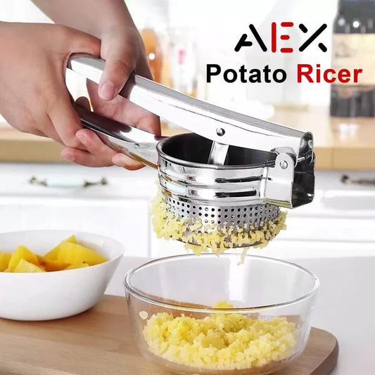 📢📢50% OFF !! ⏰AEX Multifunctional Stainless Steel Potato, Juice & Food Press