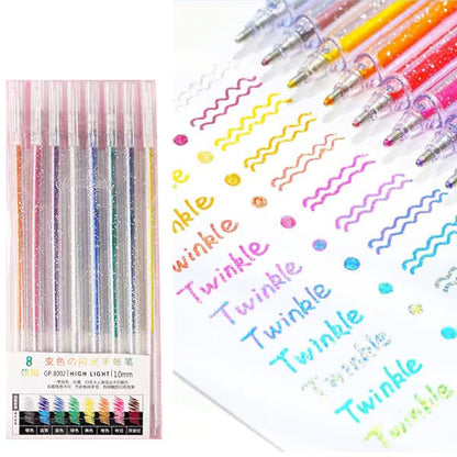 ⚡50K+ SOLD!🎁Glitter Gel Pen Set-Unique Stunning Colors