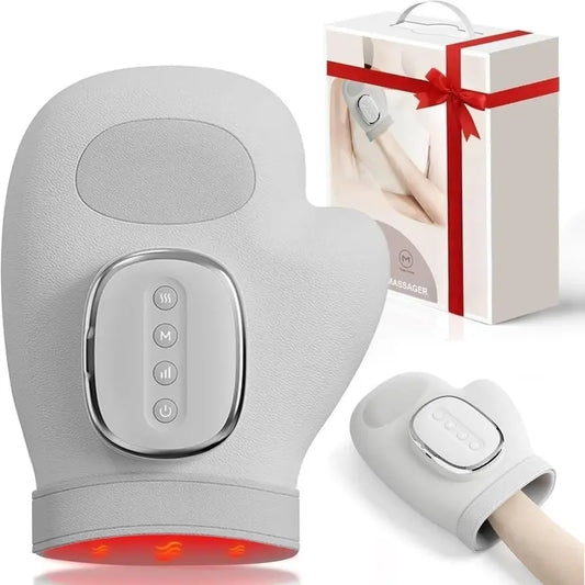 💥50% OFF 🔥Portable Hand Massager with Heat & Compression, Wireless 3 Modes for Carpal Tunnel Relief