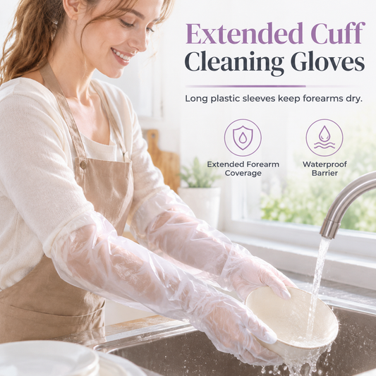 🧪 Chemical Safety 2026 | Disposable Long Gloves | Full Protection & Durable 🛡️【50% OFF】