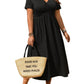 👗 LIMITED TIME 50% OFF! ✨ Plus Size V-Neck Ruched Short Sleeve Midi Dress with Flounce – A-Line Silhouette & Flowy Fabric 🌸