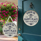 💰 £ 9.9 Super Limited Time! 🚪 “This Is My Happy Place” Door Sign – Happy Vibes Only  🏡