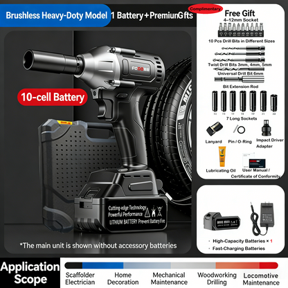 🔧 40% OFF NOW! ⚡ Brushless Electric Wrench – Ultimate Power, Precision Control & Perfect for Professional & DIY Use 🛠️