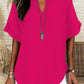 🌸Spring Sale 40% OFF👕Fashion Loose Solid Color Short Sleeve Top