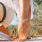 💜 BUY 1 GET 1 FREE 💜 Dainty Layered Waterproof Anklet – Adjustable Silver Chain, Hypoallergenic & Perfect for Summer 🌊