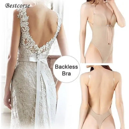 ❤️LAST DAY 50% OFF❤️Backless Body Shaper Bra - Seamless Lift & Tummy Control | Invisible Under Backless Dresses & Tops | UK Sizes