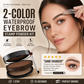 💄50% OFF NOW ! 🖌️2-Color Waterproof Eyebrow Stamp Powder Kit, Smudge-Proof Quick Natural Full Brow Makeup with Dual-End Brush
