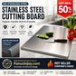 🎁Chef‑Recommended 50% Off！👩‍🍳🔪304 Stainless Steel Cutting Board, Must‑Have Cooking Tool！🥩🥦Safer, Cleaner & More Convenient!💥