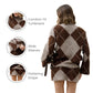 ✨ Diamond-patterned knit sweater and skirt 2-piece set – Effortless Stylish Outfit in One👚