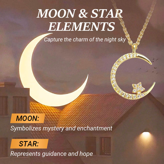 🚀BUY 1 GET 1 FREE🎁Bright Night: Moon Star Necklace🌙✨