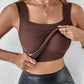 📢📢46%  OFF !! ⏰Women’s U-Neck Thermal Tank with Built-In Bra – Warm, Supportive & Braless Comfort ❄️❤️