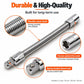 🔩50% OFF NOW! Flexible Universal Joint Socket Adapter Set, 1/4" 3/8" 1/2" Drive Spring-Loaded Extension Bars, Bendable Socket Extender for Ratchets & Cordless Drills, Access Tight Spaces
