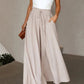 👖 50% OFF NOW! ✨ Solid-Color Wide-Leg High-Waisted Pants – Cotton Blend, Loose Fit & Adjustable Drawstring 🌿