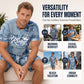 Pre-order🎉 2026 Sale — Over 33,000 Sold! 👕 Men's Casual Faux Denim Print T-Shirt Shorts Set 🧢
