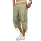 🩳 50% OFF! Men's Long Cargo Shorts – 3/4 length, elastic waist, multi pockets – perfect for travel, work & weekends. 💪🏖️