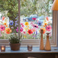 📢📢50% OFF !! ⏰Colorful Floral Bouquet Window Sticker – Vibrant design, easy peel & removable – Perfect for home, cafe & spring decor ✨
