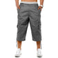 🩳 50% OFF! Men's Long Cargo Shorts – 3/4 length, elastic waist, multi pockets – perfect for travel, work & weekends. 💪🏖️