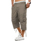 🩳 50% OFF! Men's Long Cargo Shorts – 3/4 length, elastic waist, multi pockets – perfect for travel, work & weekends. 💪🏖️
