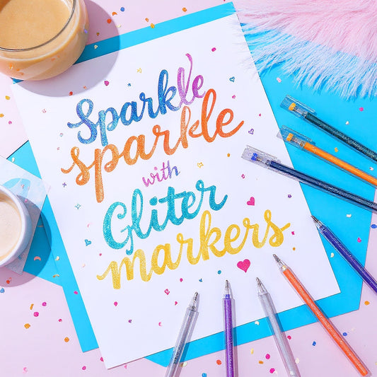 ⚡50K+ SOLD!🎁Glitter Gel Pen Set-Unique Stunning Colors