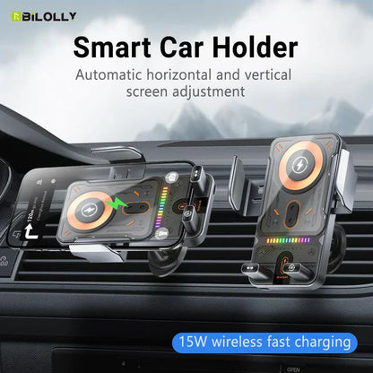 ⚡ Effortless Charging On-The-Go - 2026 Wireless Fast Car Charger Mount (15W) - Stable Driving & Phone Cooling 【Limited Launch Offer】