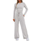 🔥LAST DAY 50% OFF👚👖2026 Women's Casual Wear Long-Sleeved Loose-Fit Trouser Set 💕