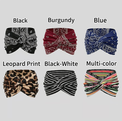 💗Buy 1 Get 1 Free💃Boho Style & Print Hair Band Wide Elastic Hair Band