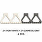 Cream Over the Door Hook Organizer Rack Heightened and Reinforced Punch Free Heavy Duty Coat Hat and Bag Hanging Rack for Bedroom