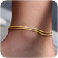 💜 BUY 1 GET 1 FREE 💜 Dainty Layered Waterproof Anklet – Adjustable Silver Chain, Hypoallergenic & Perfect for Summer 🌊