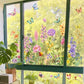 📢📢50% OFF !! ⏰Colorful Floral Bouquet Window Sticker – Vibrant design, easy peel & removable – Perfect for home, cafe & spring decor ✨