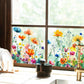 📢📢50% OFF !! ⏰Colorful Floral Bouquet Window Sticker – Vibrant design, easy peel & removable – Perfect for home, cafe & spring decor ✨