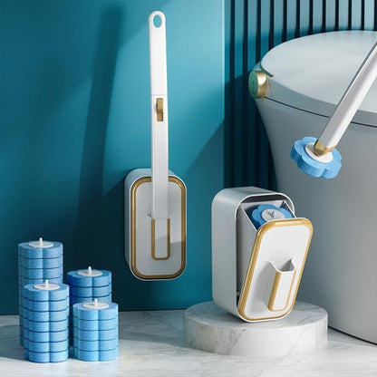 🔥NEW YEAR SALE  £7.99!!  ⚡50K+ SOLD!🚽💦Disposable Replacement Wall-Mounted Innovative Toilet Brush Set✨