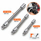 🔩50% OFF NOW! Flexible Universal Joint Socket Adapter Set, 1/4" 3/8" 1/2" Drive Spring-Loaded Extension Bars, Bendable Socket Extender for Ratchets & Cordless Drills, Access Tight Spaces