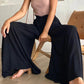 👖 50% OFF NOW! ✨ Solid-Color Wide-Leg High-Waisted Pants – Cotton Blend, Loose Fit & Adjustable Drawstring 🌿