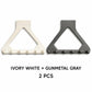 Cream Over the Door Hook Organizer Rack Heightened and Reinforced Punch Free Heavy Duty Coat Hat and Bag Hanging Rack for Bedroom