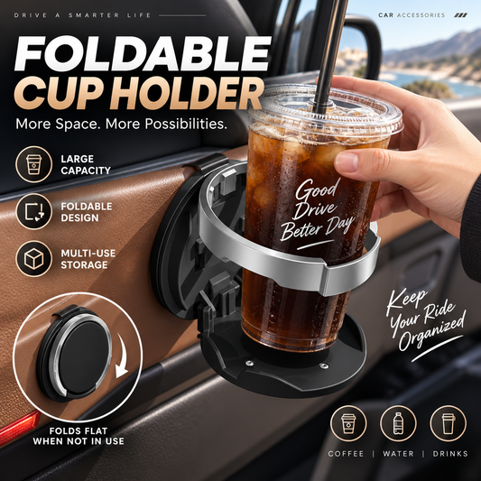 🚗 50% OFF NOW!! 🥤Multifunctional foldable cup holder for car doors, beverages
