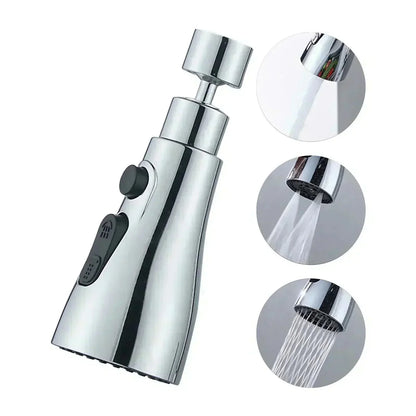 🔥Last Day £12.99!!⚡50K+ SOLD!🏠720° Rotatable 3 Function Kitchen Faucet Spray Head