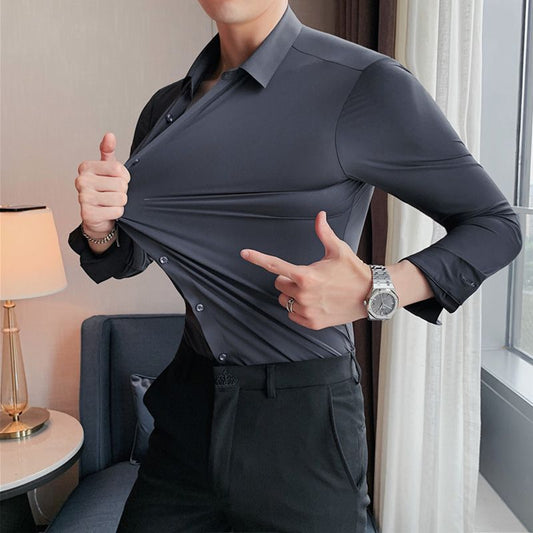 👔 50% OFF NOW! 🔥 Men's High Stretch Ironing-Free Business Shirt – Wrinkle-Resistant, Breathable Cotton & Perfect for a Professional Look 💼