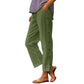 🌺Spring Hot Sale 50% OFF💐Casual Solid-Color Loose-Fit Cropped Pants with Side Buttons