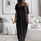 💃Last Day Special Discount❤️🥰Women's Summer Casual Loose Solid Color Short-Sleeve Long Dress