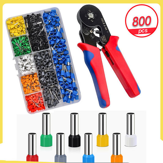 🔥50% OFF! Ratchet Tubular Terminal Crimper Set – 800 Insulated Terminals + Auto-Adjusting Pliers for Fast, Professional Wiring in 3 Seconds! ⚡🛠️