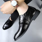 Zapatos de negocios casuales para hombres de cuero de vaca