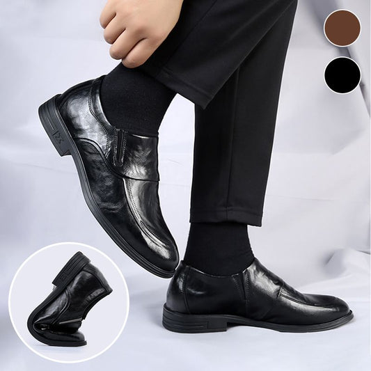Zapatos de negocios casuales para hombres de cuero de vaca