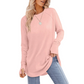 Top Casual de Manga Larga y Cuello Redondo Para Mujeres