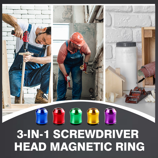 ⚡3-in-1 Magnetic Screwdriver Ring – Quick Bit Swap, Secure Hold & Portable 🧲